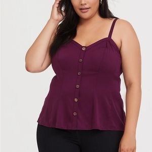 Torrid purple button cami
